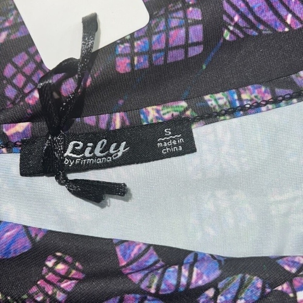 Lily | Purple Abstract‎ Jungle Short-Sleeve Maxi Dress NWT Small - Picture 3 of 5